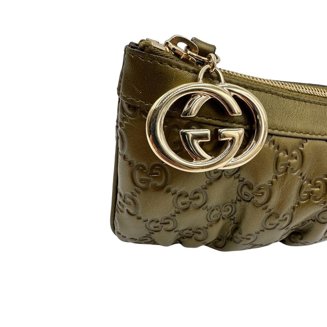 Pochette Gucci Guccissima verde