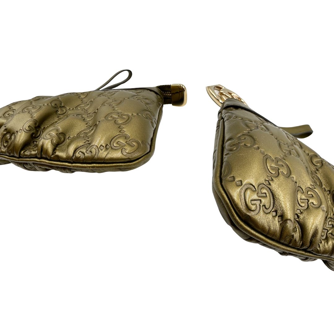 Pochette Gucci Guccissima verde