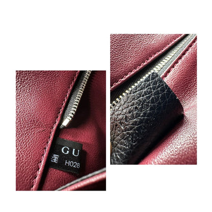 Codice, Borsa Gucci in pelle martellata nera caratterizzata dal dettaglio Horsebit in metallo dorato e argentato con doppie G sul front. Indossabile a mano oppure a spalla. Originale, usata, di lusso, in ottime condizioni.