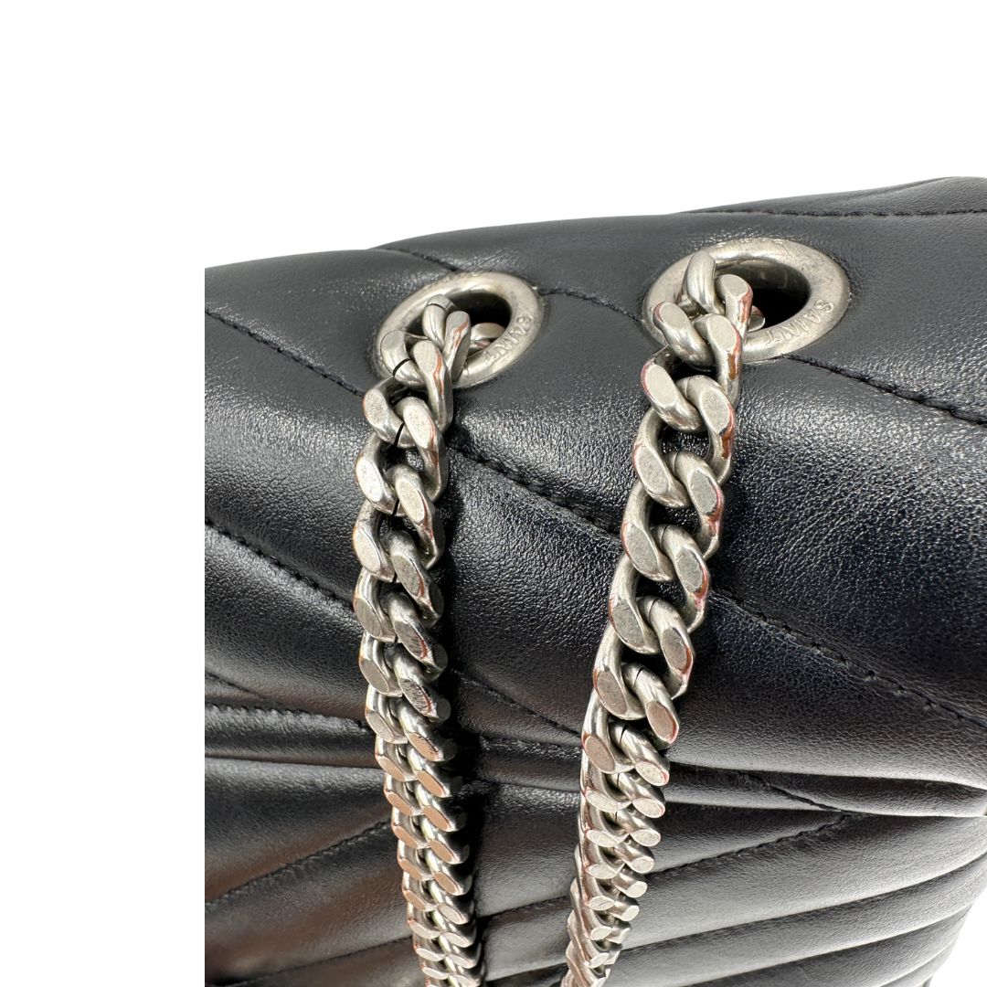 Borsa LouLou Media Saint Laurent nera