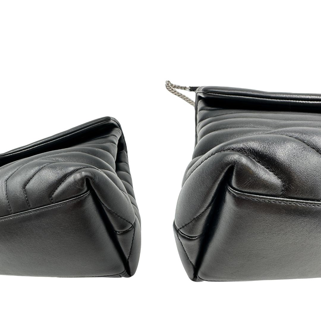 Borsa LouLou Media Saint Laurent nera