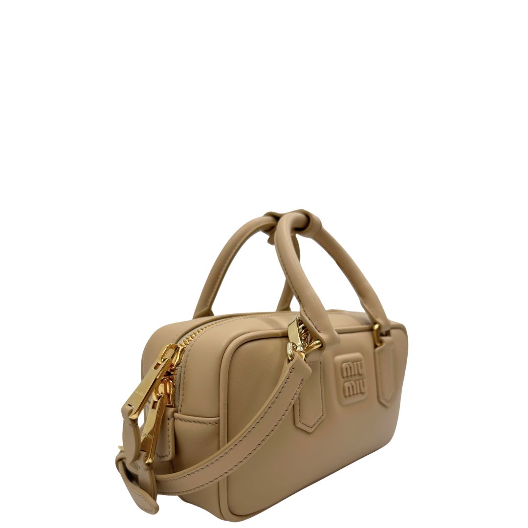 Borsa Miu Miu Arcadie regular sabbia