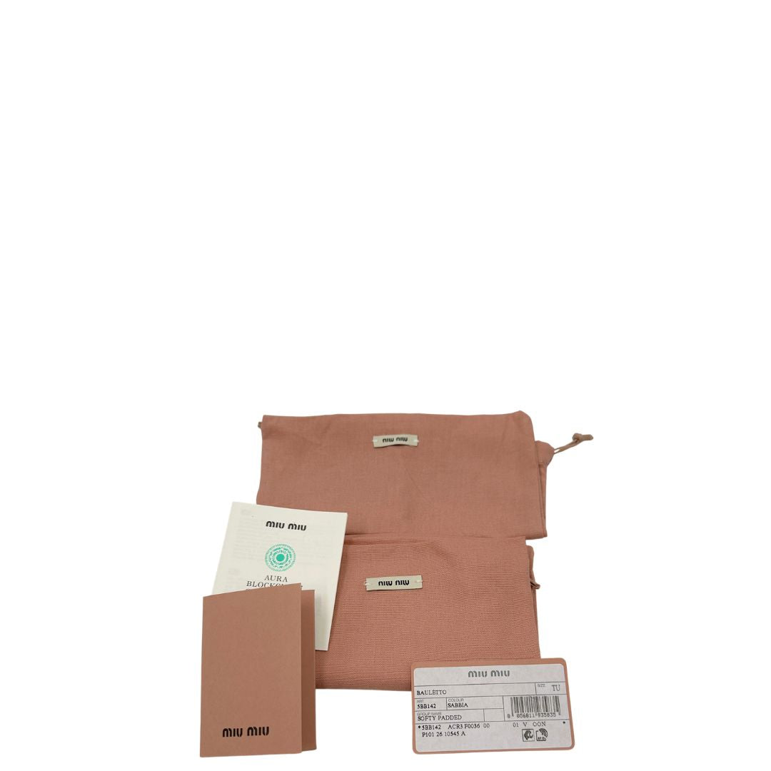 Borsa Miu Miu Arcadie regular sabbia