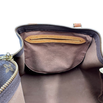 interno  Speedy Louis Vuitton in canvas marrone, di lusso, originale, ottime condizioni, usata 