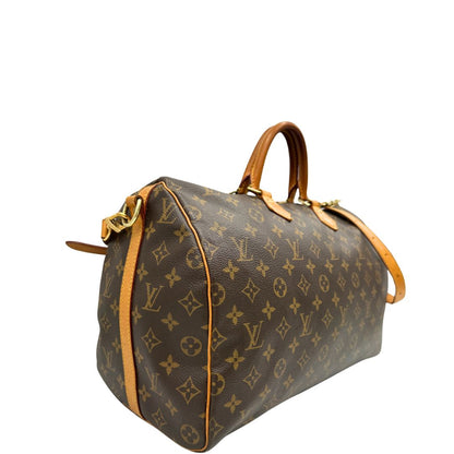 lato m Speedy Louis Vuitton in canvas marrone, di lusso, originale, ottime condizioni, usata 