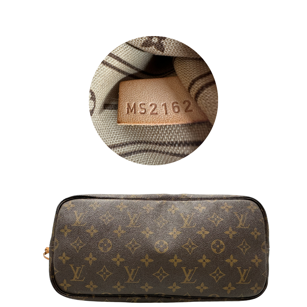 Base, e codice, Louis Vuitton Neverfull nella versione MM in canvas monogram. Indossabile a spalla. Originale, usata, di lusso, in ottime condizioni.