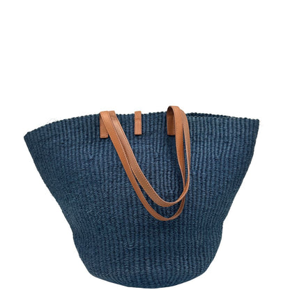 retro  Borsa Saint Laurent realizzata in rafia blu 