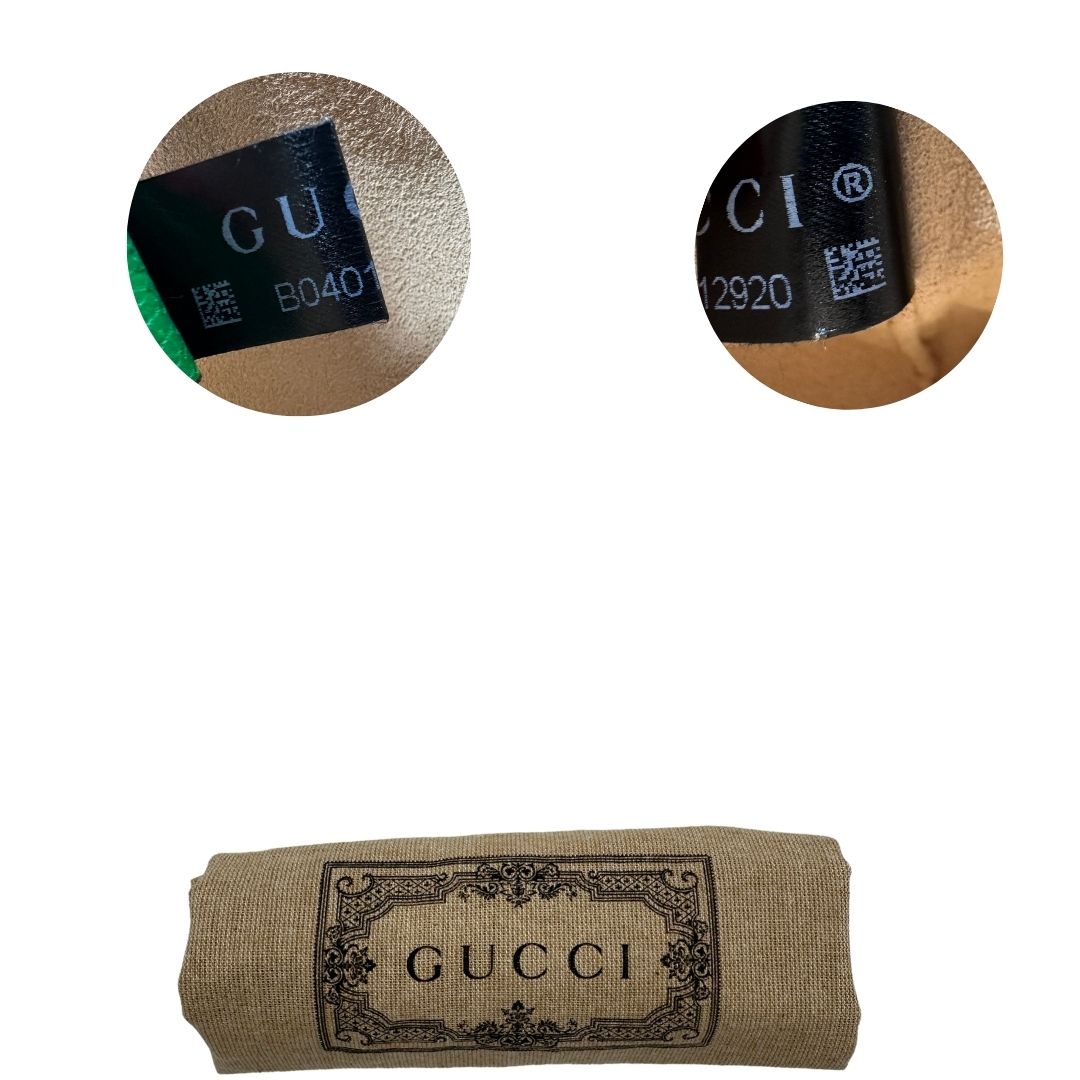dustbag  Borsa Gucci Aphrodite mini in pelle verde, di lusso, originale, ottime condizioni, usata