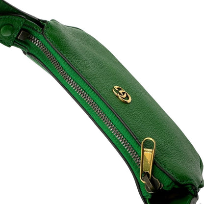 chiusura  Borsa Gucci Aphrodite mini in pelle verde, di lusso, originale, ottime condizioni, usata 