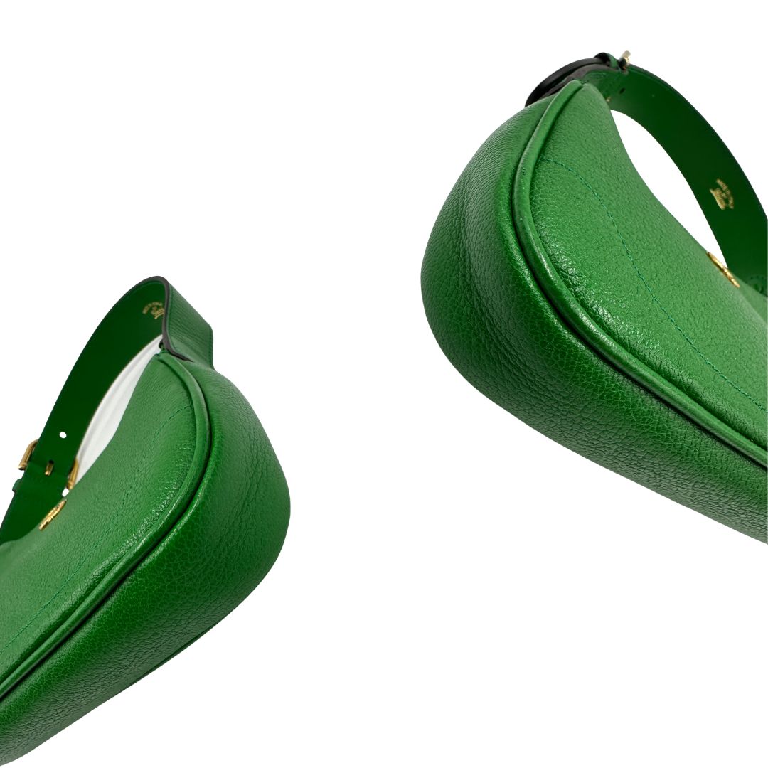 angoli Borsa Gucci Aphrodite mini in pelle verde, di lusso, originale, ottime condizioni, usata 