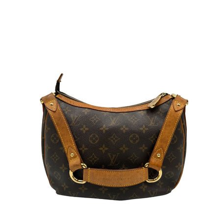retro  Borsa LV in canvas marrone monogram con finiture in vacchetta naturale 