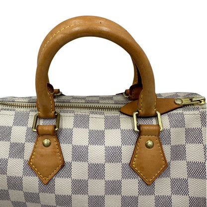 manici Borsa LV Speedy 25 in canvas damier azur 