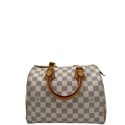 retro Borsa LV Speedy 25 in canvas damier azur 