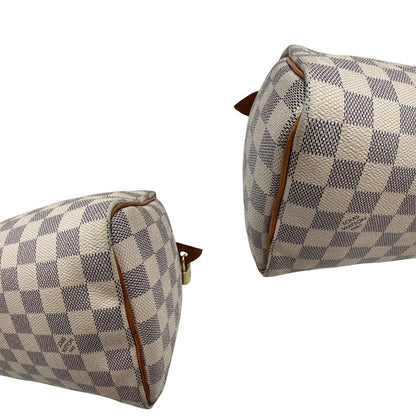 angoli Borsa LV Speedy 25 in canvas damier azur 
