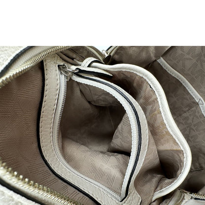 interno Zaino Michael Kors in pelle bianca e nera