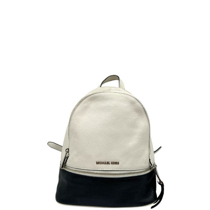 front Zaino Michael Kors in pelle bianca e nera 