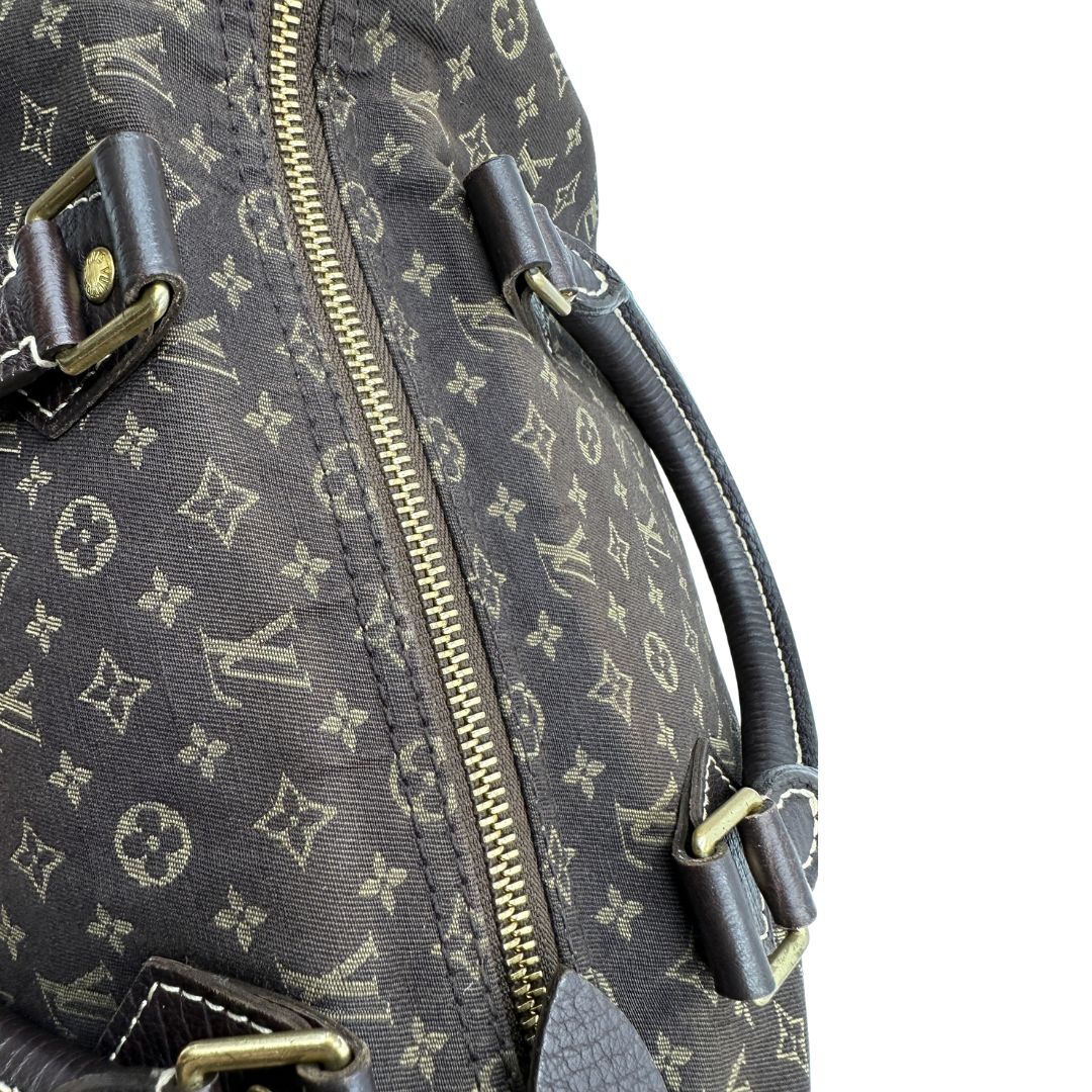 Bauletto Speedy 30 LV in tessuto con monogram mini lin