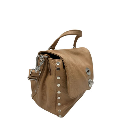 lato  Postina in pelle beige nella misura S