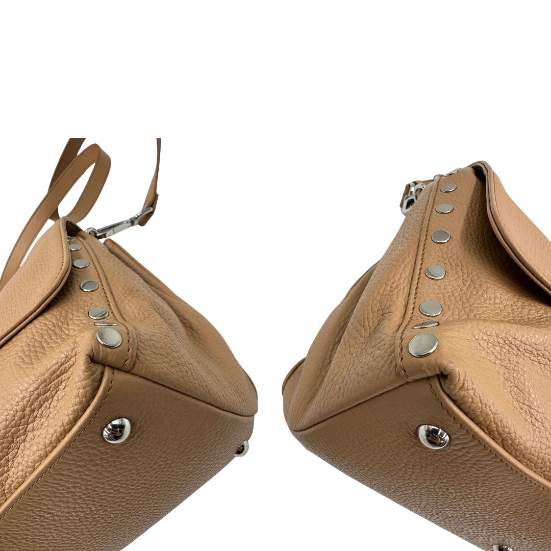 angoli Postina in pelle beige nella misura S 