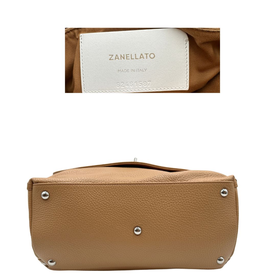 base Postina in pelle beige nella misura S 