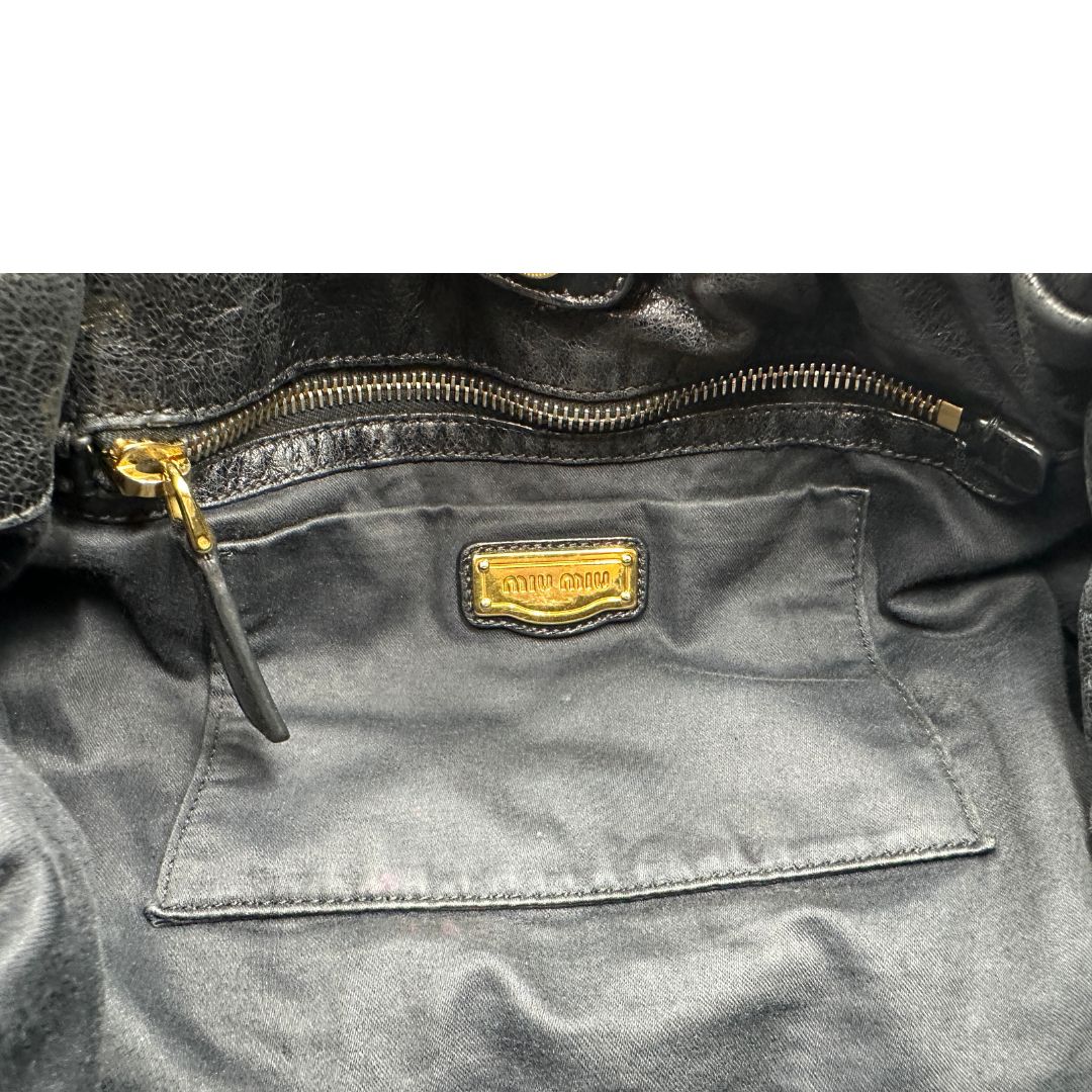 interno  Borsa Miu Miu realizzata in morbida pelle 