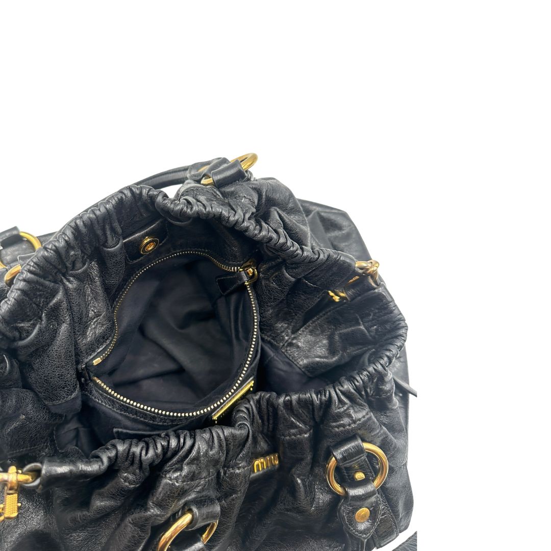 interno  Borsa Miu Miu realizzata in morbida pelle 