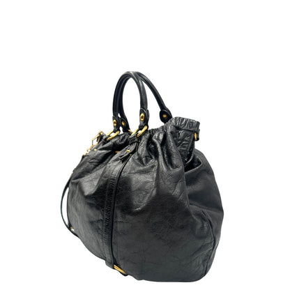 lato Borsa Miu Miu realizzata in morbida pelle 