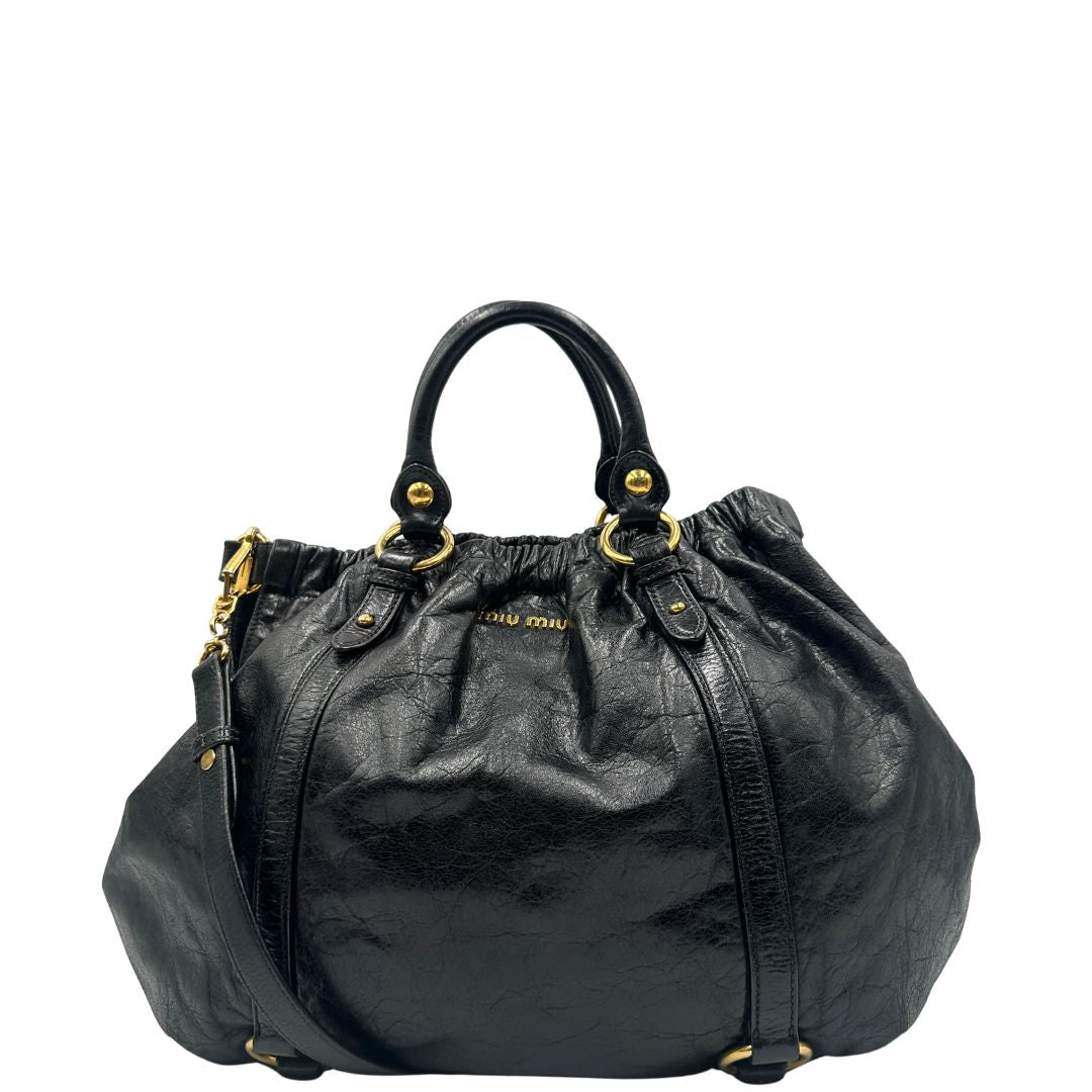  front Borsa Miu Miu realizzata in morbida pelle