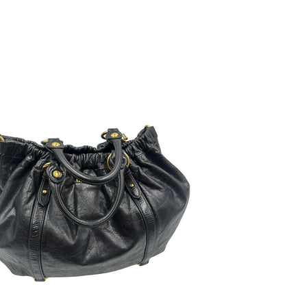 manici  Borsa Miu Miu realizzata in morbida pelle 