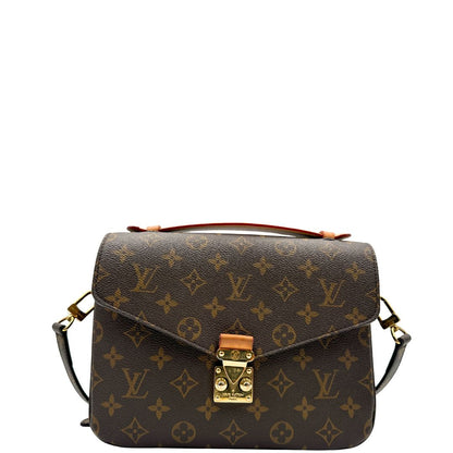 front Borsa LV in canvas monogrammato marrone 