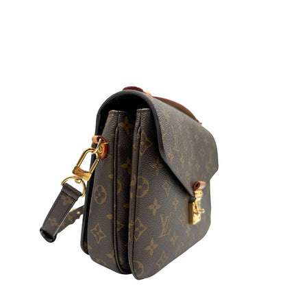 lato Borsa LV in canvas monogrammato marrone 