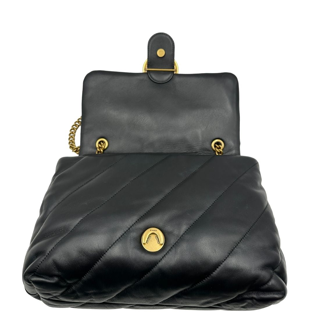 interno Borsa Pinko in pelle nera trapuntata  