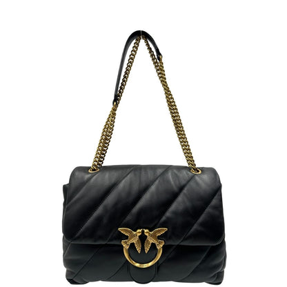front  Borsa Pinko in pelle nera trapuntata  