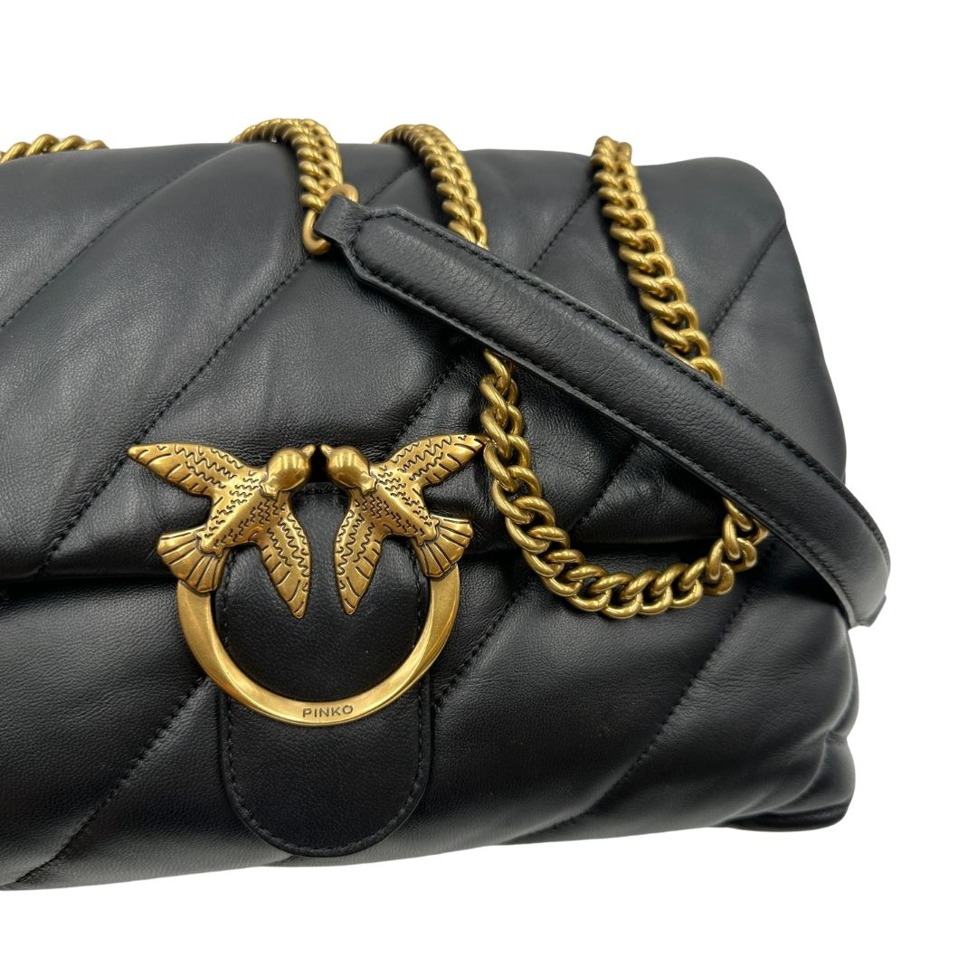  Borsa Pinko in pelle nera trapuntata 
