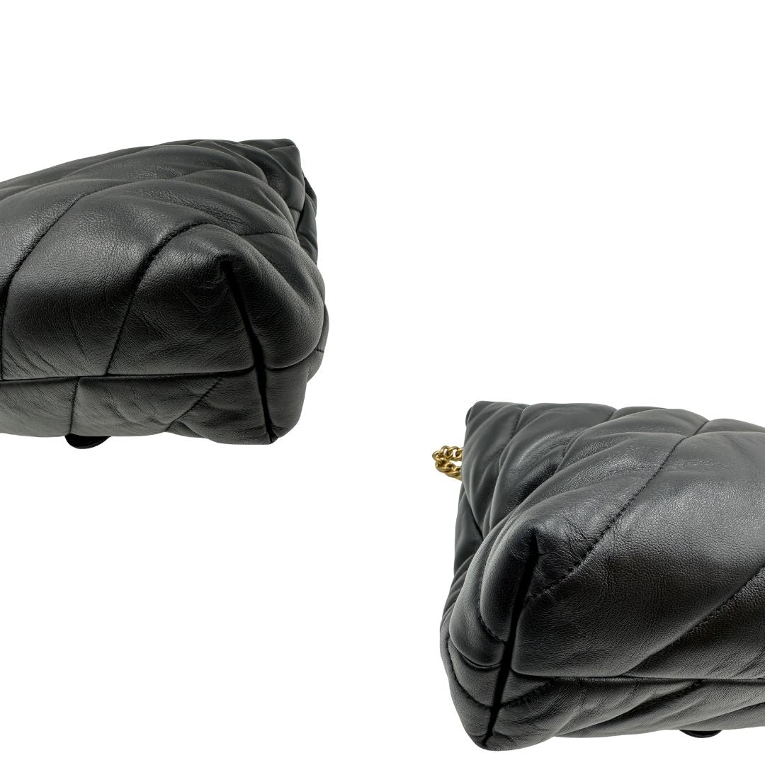 angoli Borsa Pinko in pelle nera trapuntata 