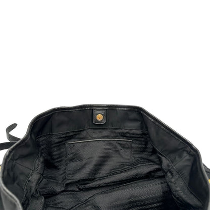 interno Borsa Prada in nylon e pelle nera 