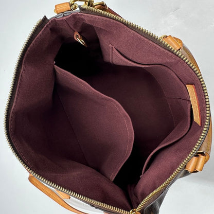 interno  Borsa LV in canvas marrone  