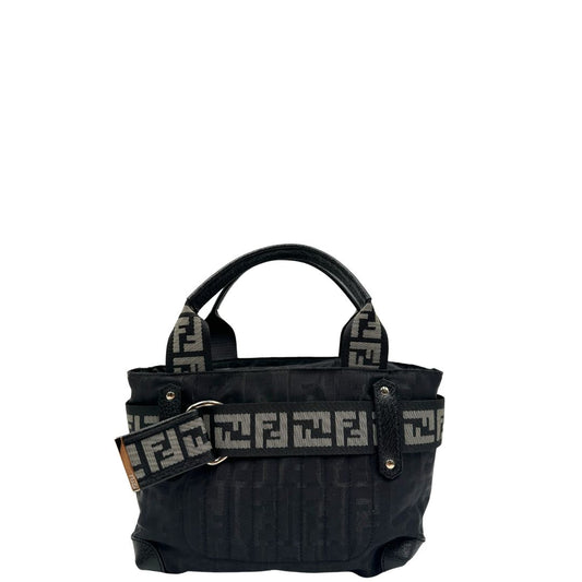Mini Tote Fendi Zucca nera