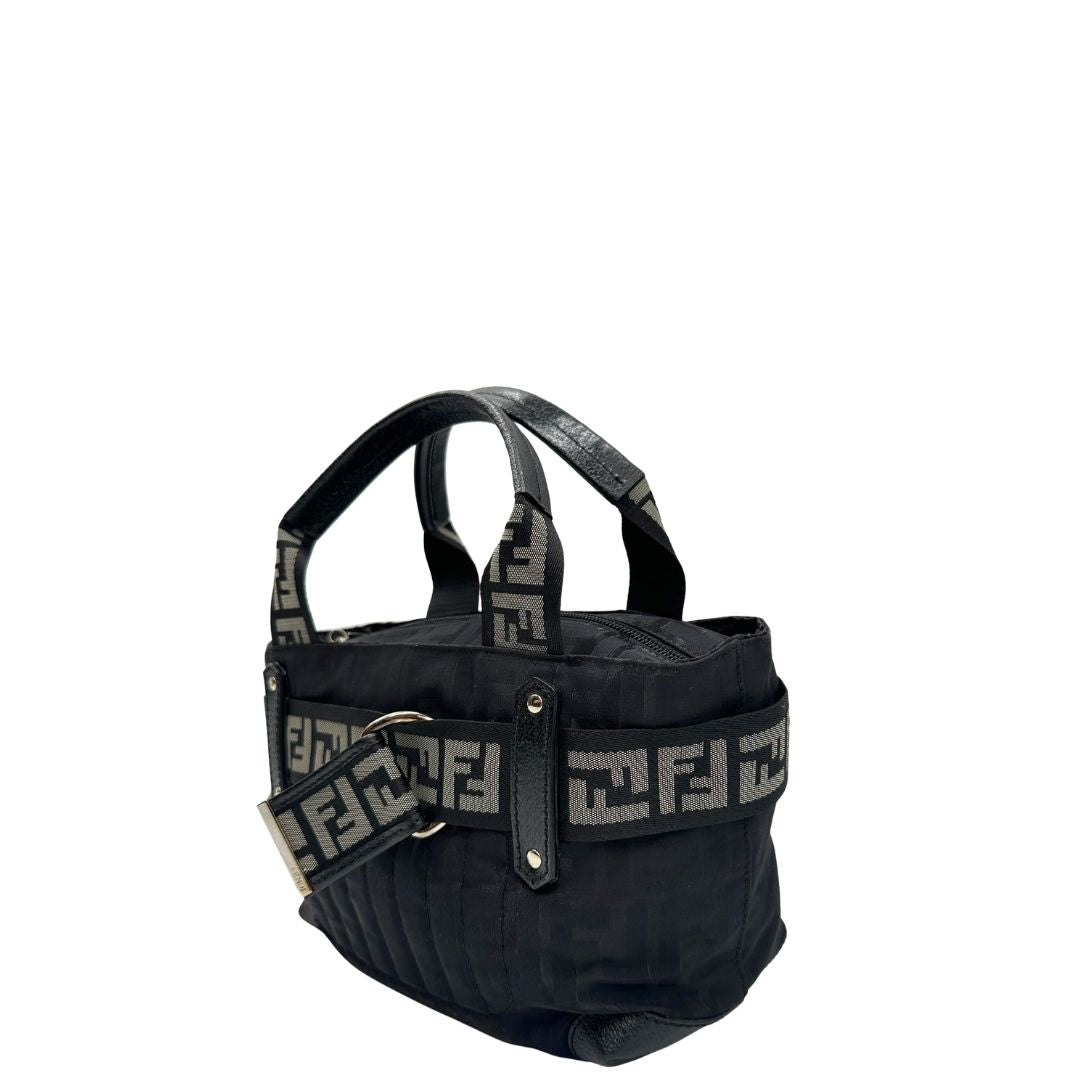 Mini Tote Fendi Zucca nera