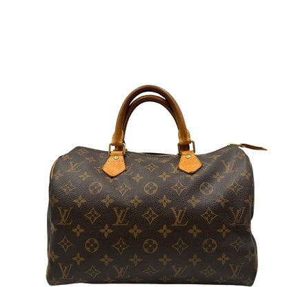 front  Bauletto Speedy 30 LV in canvas marrone monogram 
