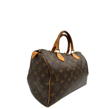 lato  Bauletto Speedy 30 LV in canvas marrone monogram 