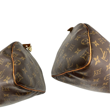 angoli  Bauletto Speedy 30 LV in canvas marrone monogram 
