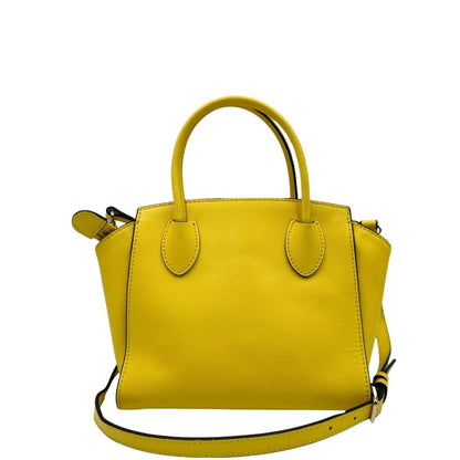 retro Borsa Coccinelle in pelle saffiano gialla