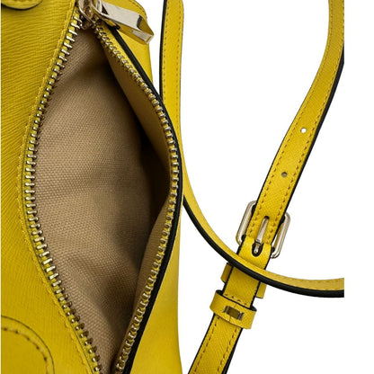 interno Borsa Coccinelle in pelle saffiano gialla 