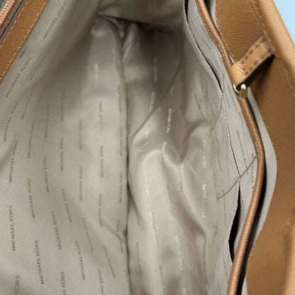 interno Shopper MK in pelle saffiano cammello 