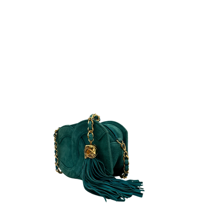 Borsa Chanel Suede Coco Mark Fringe
