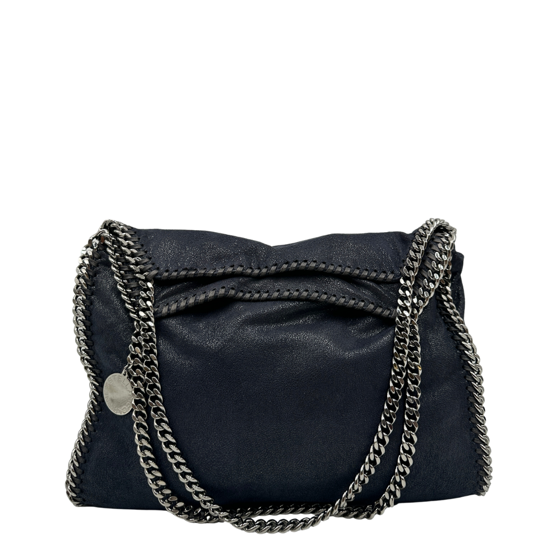 Fold over tote Falabella Stella McCartney blu notte