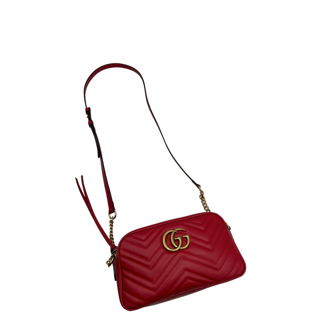 Camera Bag Gucci Marmont misura piccola rossa
