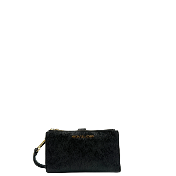 Portafoglio Michael Kors Jet Set double zip nera