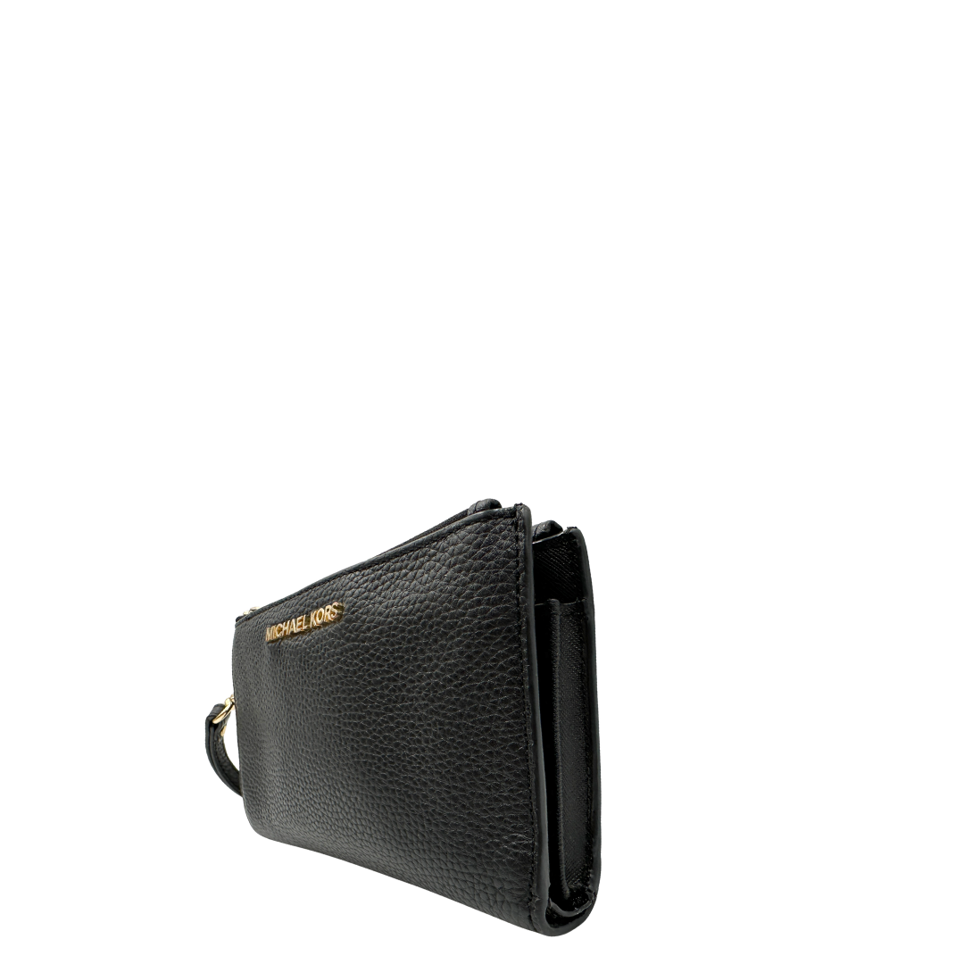Portafoglio Michael Kors Jet Set double zip nera